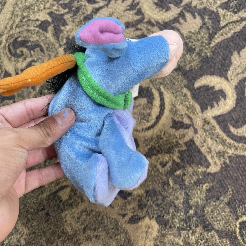 Vtg Eeyore Reindeer Mini Bean Bag 7